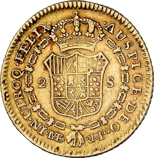Rewers monety - 2 escudo 1815 JP - cena złotej monety - Peru, Ferdynand VII