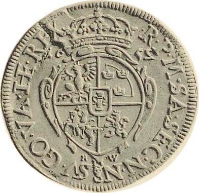 Reverso 5 ducados 1652 "Tipo 1651-1652" - valor de la moneda de oro - Polonia, Juan II Casimiro