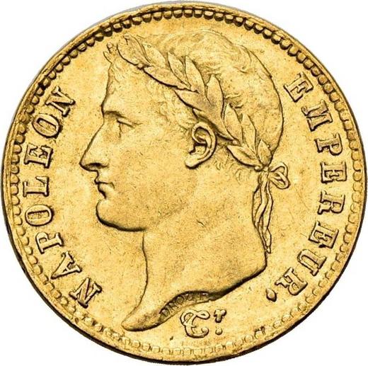 Awers monety - 20 franków 1809 A "Typ 1809-1815" Paryż - cena złotej monety - Francja, Napoleon I