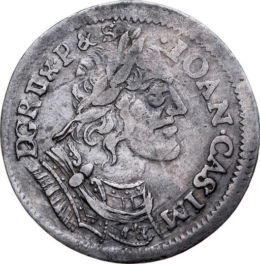 Аверс монеты - Орт (18 грошей) 1651 года MW "Тип 1650-1655" - цена серебряной монеты - Польша, Ян II Казимир
