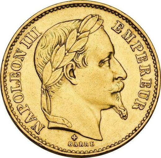 Obverse 20 Francs 1869 BB "Type 1861-1870" Strasbourg - France, Napoleon III