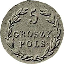 Revers 5 Groszy 1829 KG Nachprägung - Silbermünze Wert - Polen, Kongresspolen