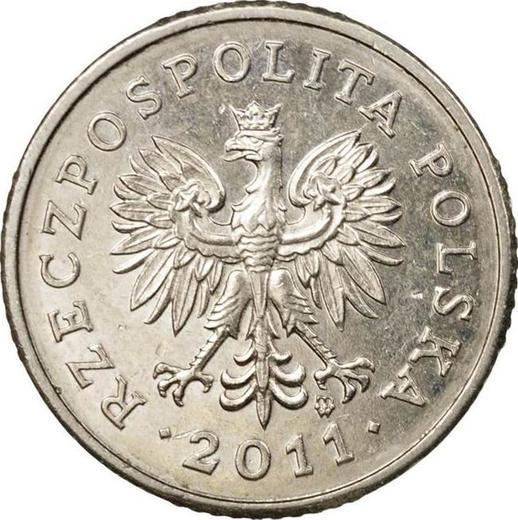 Obverse 10 Groszy 2011 MW -  Coin Value - Poland, III Republic after denomination
