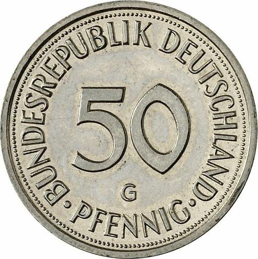 Аверс монеты - 50 пфеннигов 1986 года G - цена  монеты - Германия, ФРГ