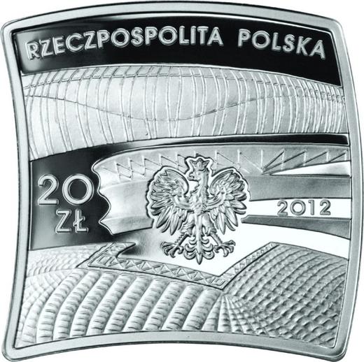 Avers 20 Zlotych 2012 MW "UEFA Fußball-Europameisterschaft" - Silbermünze Wert - Polen, III Republik Polen nach Stückelung