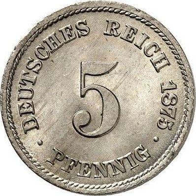 Obverse 5 Pfennig 1875 H "Type 1874-1889" -  Coin Value - Germany, German Empire