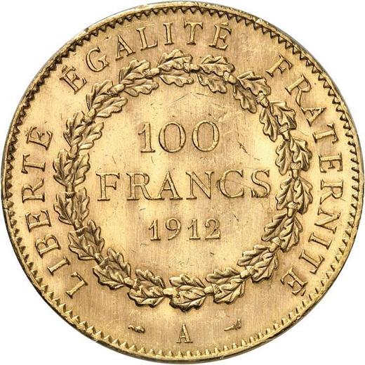 Revers 100 Francs 1912 A "Typ 1878-1914" Paris - Goldmünze Wert - Frankreich, Dritte Republik