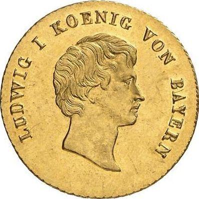 Awers monety - Dukat 1829 - cena złotej monety - Bawaria, Ludwik I