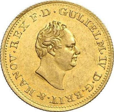 Аверс монеты - 2 1/2 талера 1835 года B - цена золотой монеты - Ганновер, Вильгельм IV