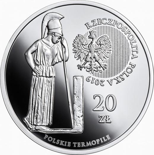 Anverso 20 eslotis 2019 "Batalla de Wizna" - valor de la moneda de plata - Polonia, República moderna