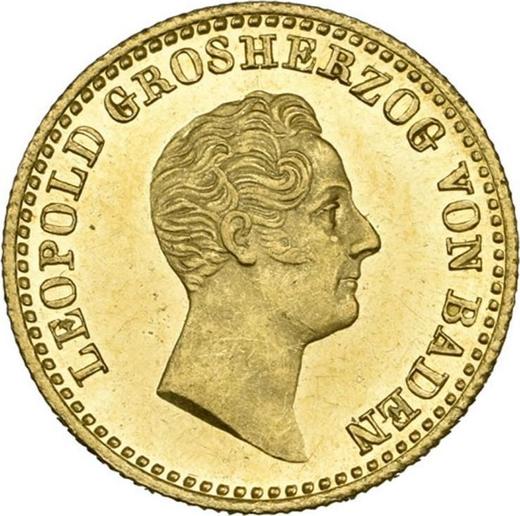 Anverso Ducado 1839 - valor de la moneda de oro - Baden, Leopoldo I de Baden