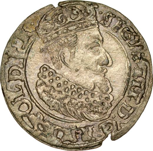Аверс монеты - 1 грош 1625 года "Гданьск" - цена серебряной монеты - Польша, Сигизмунд III Ваза