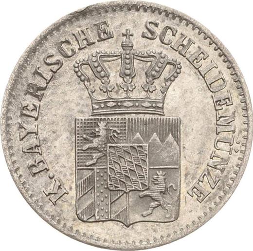 Аверс монеты - 3 крейцера 1868 года - цена серебряной монеты - Бавария, Людвиг II