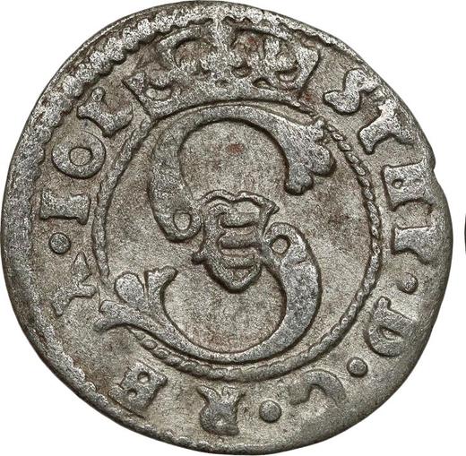 Аверс монеты - Шеляг 1585 года "Тип 1581-1585" - цена серебряной монеты - Польша, Стефан Баторий