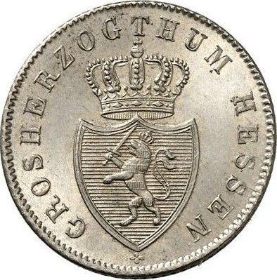 Аверс монеты - 6 крейцеров 1837 года - цена серебряной монеты - Гессен-Дармштадт, Людвиг II