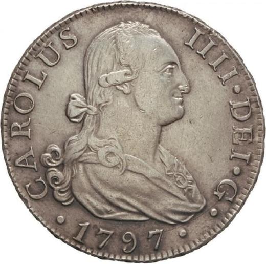 Avers 8 Reales 1797 M MF - Silbermünze Wert - Spanien, Karl IV