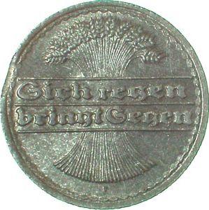 Реверс монеты - 50 пфеннигов 1922 года F - цена  монеты - Германия, Bеймарская республика