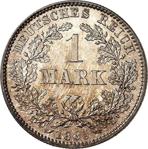 Аверс монеты - 1 марка 1885 года J "Тип 1873-1887" - цена серебряной монеты - Германия, Германская Империя