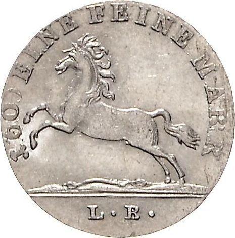 Аверс монеты - 1/12 талера 1823 года L.B. - цена серебряной монеты - Ганновер, Георг IV