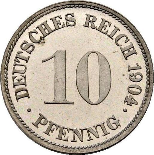 Anverso 10 Pfennige 1904 G "Tipo 1890-1916" - valor de la moneda  - Alemania, Imperio alemán