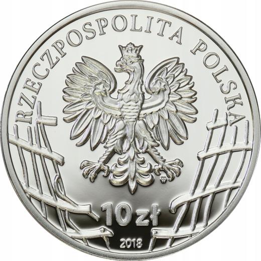 Anverso 10 eslotis 2018 MW "August Emil Fieldorf 'Nil'" - valor de la moneda de plata - Polonia, República moderna
