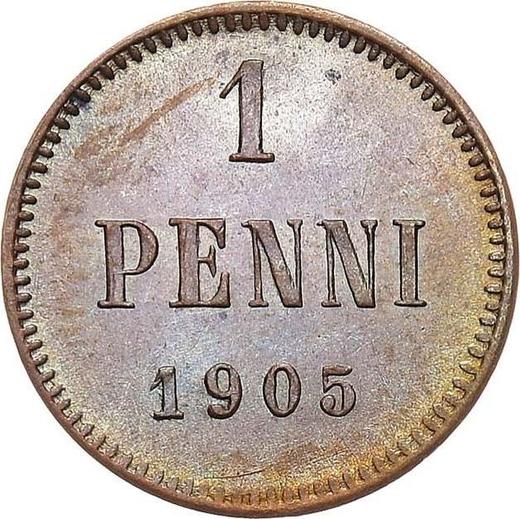 Reverse 1 Penni 1905 -  Coin Value - Finland, Grand Duchy