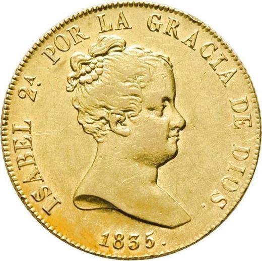 Obverse 80 Reales 1835 M CR - Spain, Isabella II
