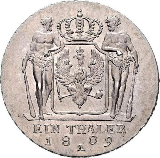 Rewers monety - Talar 1809 A "Typ 1800-1809" - cena srebrnej monety - Prusy, Fryderyk Wilhelm III