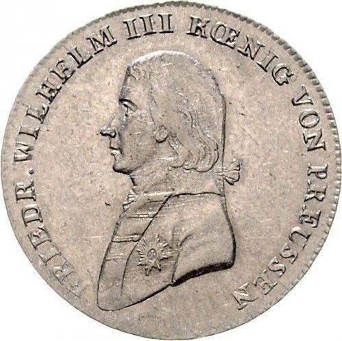 Аверс монеты - 1/3 талера 1802 года A - цена серебряной монеты - Пруссия, Фридрих Вильгельм III