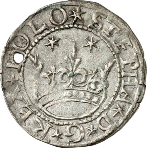 Аверс монеты - Полугрош (1/2 гроша) 1581 года - цена серебряной монеты - Польша, Стефан Баторий