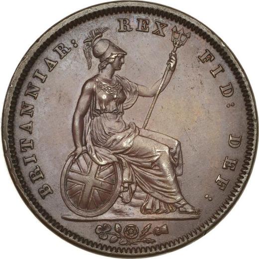 Реверс монеты - Пенни 1831 года WW - цена  монеты - Великобритания, Вильгельм IV