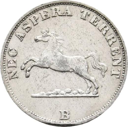 Anverso 6 Pfennige 1846 B "Tipo 1846-1851" - valor de la moneda de plata - Hannover, Ernesto Augusto 