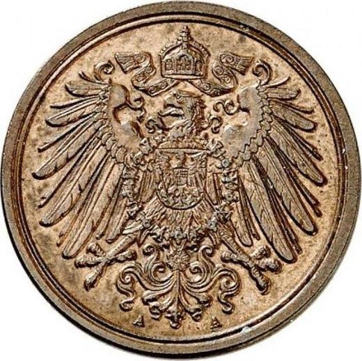 Reverso 1 Pfennig 1890 A "Tipo 1890-1916" - valor de la moneda  - Alemania, Imperio alemán