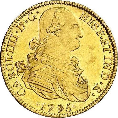 Аверс монеты - 8 эскудо 1795 года Mo FM - цена золотой монеты - Мексика, Карл IV