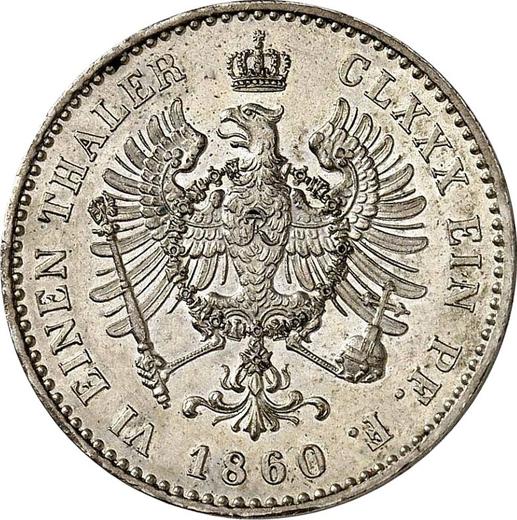 Reverso 1/6 tálero 1860 A - valor de la moneda de plata - Prusia, Federico Guillermo IV