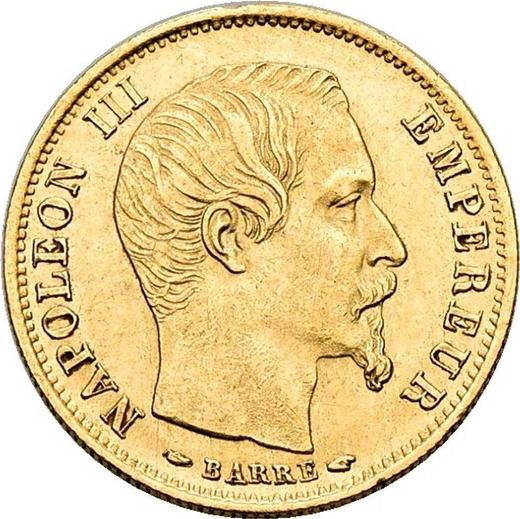 Obverse 10 Francs 1854 A "Small diameter" Paris Reeded edge - France, Napoleon III