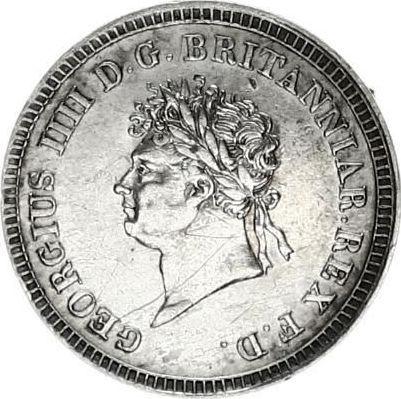 Anverso 3 peniques 1822 - valor de la moneda de plata - Gran Bretaña, Jorge IV