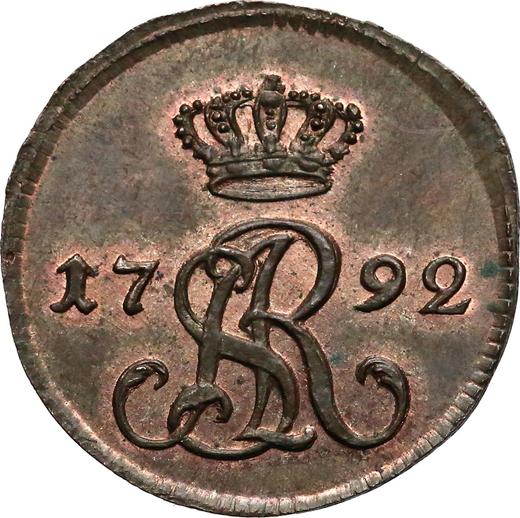 Anverso Medio grosz 1792 MV - valor de la moneda  - Polonia, Estanislao II Poniatowski
