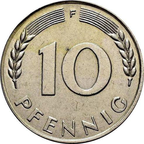 Awers monety - 10 fenigów 1949 F "Bank deutscher Länder" Miedź-Nikiel - cena  monety - Niemcy, RFN