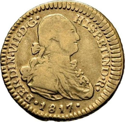 Аверс монеты - 1 эскудо 1817 года So JF - цена золотой монеты - Чили, Фердинанд VII