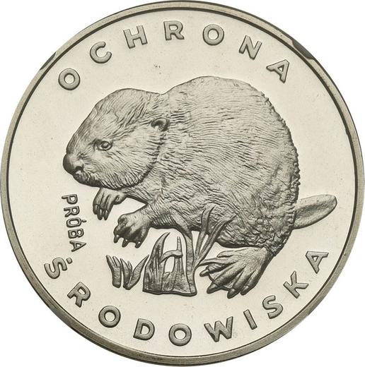 Rewers monety - PRÓBA 100 złotych 1978 MW "Bóbr" Srebro - cena srebrnej monety - Polska, PRL