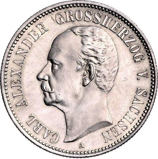 Аверс монеты - 2 марки 1898 года A "Саксен-Веймар-Эйзенах" - цена серебряной монеты - Германия, Германская Империя