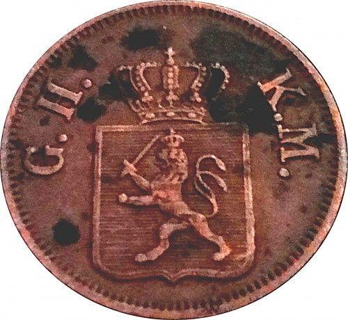 Anverso Heller 1847 - valor de la moneda  - Hesse-Darmstadt, Luis II