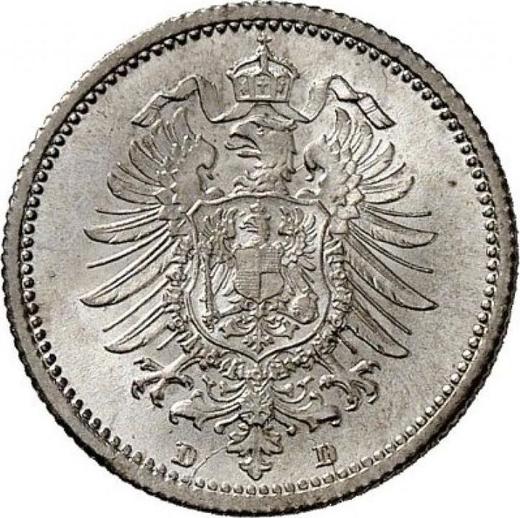 Reverso 20 Pfennige 1874 D "Tipo 1873-1877" - valor de la moneda de plata - Alemania, Imperio alemán