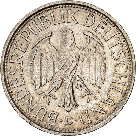 Реверс монеты - 1 марка 1981 года D - цена  монеты - Германия, ФРГ