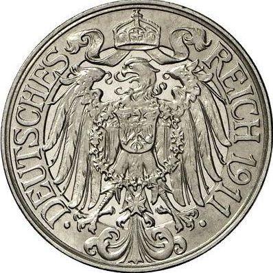Rewers monety - 25 fenigów 1911 A "Typ 1909-1912" - cena  monety - Niemcy, Cesarstwo Niemieckie