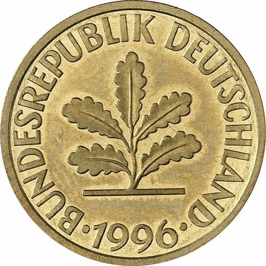 Reverse 10 Pfennig 1996 G -  Coin Value - Germany, FRG