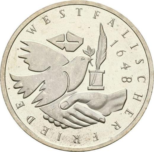 Аверс монеты - 10 марок 1998 года D "Вестфальский мир" - цена серебряной монеты - Германия, ФРГ