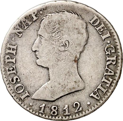 Avers 4 Reales 1812 M RN - Silbermünze Wert - Spanien, Joseph Bonaparte