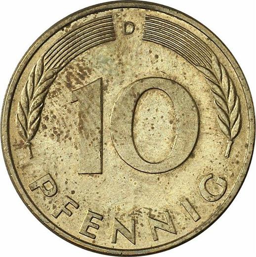 Аверс монеты - 10 пфеннигов 1989 года D - цена  монеты - Германия, ФРГ